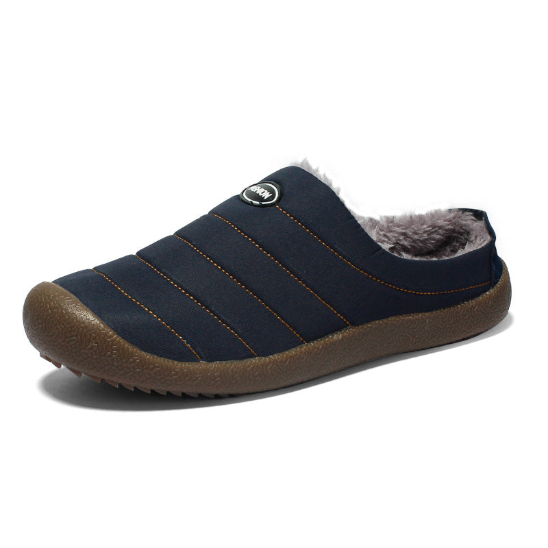 Women's Warm Winter Mules – Soft Wool-Lined House Shoes with Non-Slip Rubber Sole