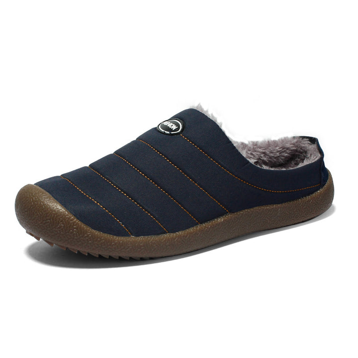 Women's Warm Winter Mules – Soft Wool-Lined House Shoes with Non-Slip Rubber Sole