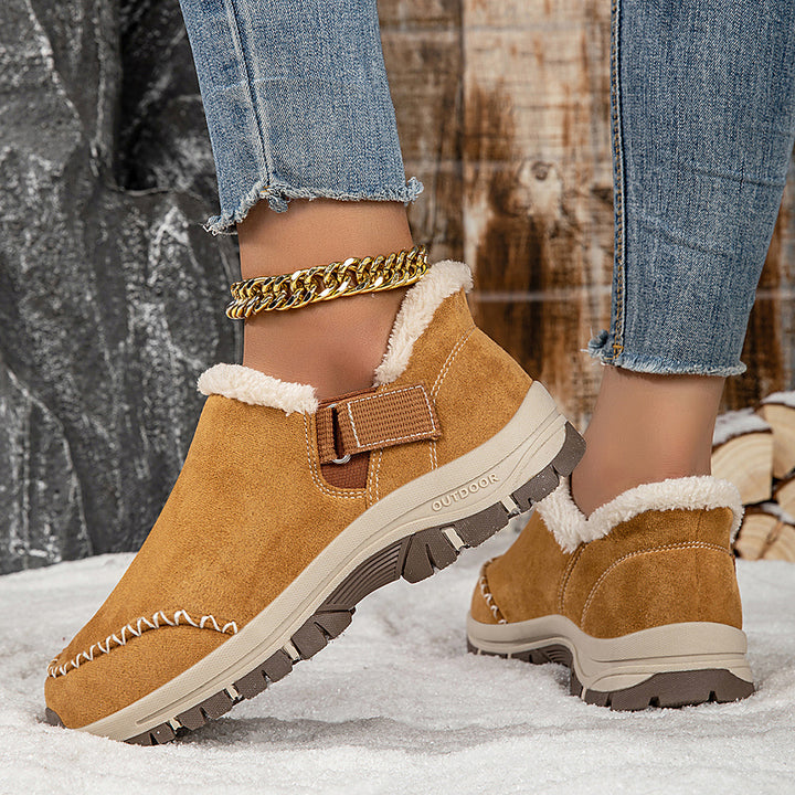 Women's Lightweight Hiking Boots – Wide-Width Comfort Boots with Non-Slip Sole for Fall & Winter