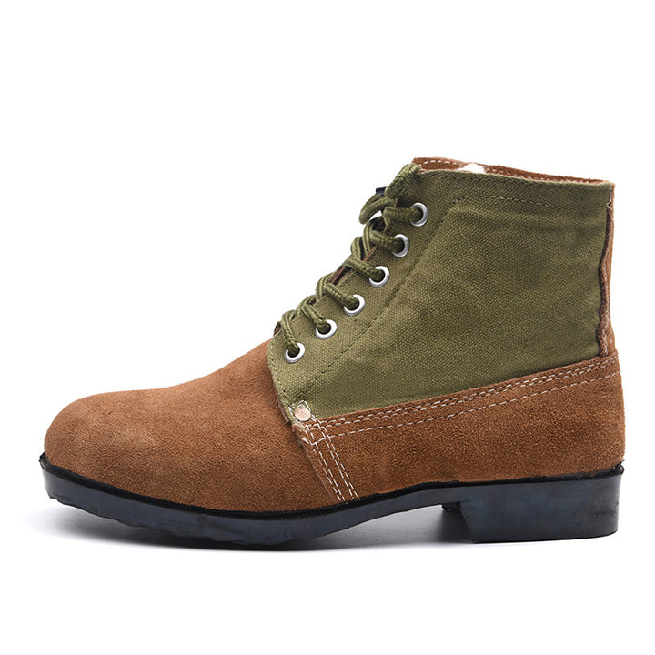 Unisex Leather Farm & Ranch Boots – Waterproof Wool-Lined Winter Boots for Outdoor Work