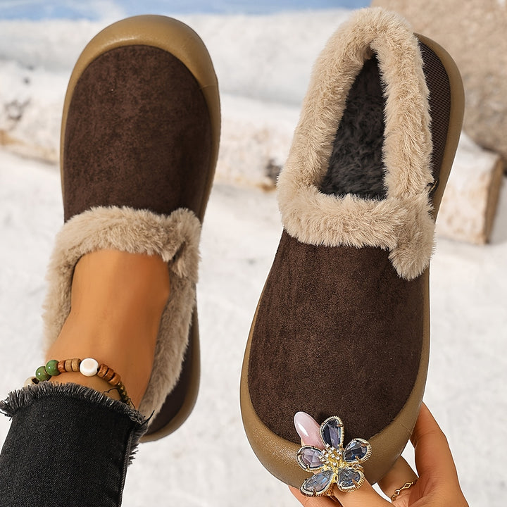 Women's Warm Winter House Boots – Plush-Lined Shoes with a Non-Slip Sole
