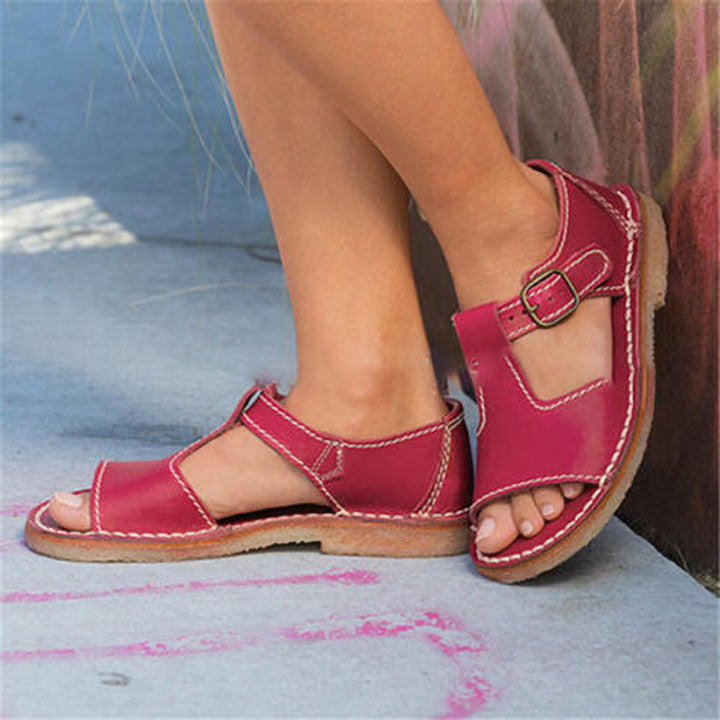 Women's Retro Leather Summer Sandals