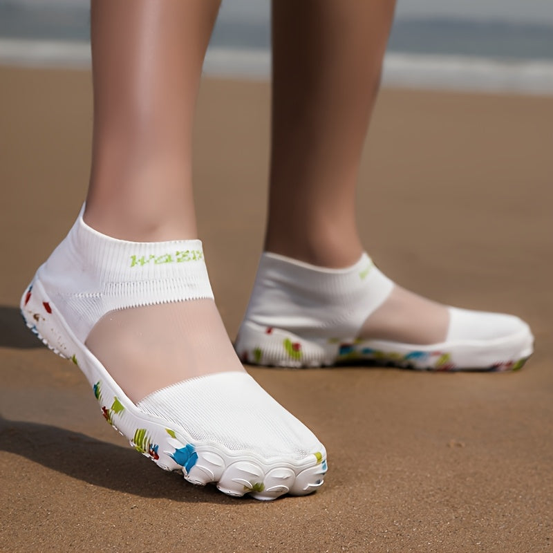 Women's Lightweight Breathable Water Shoes with Non-Slip Sole – Comfortable Floral Beach Footwear