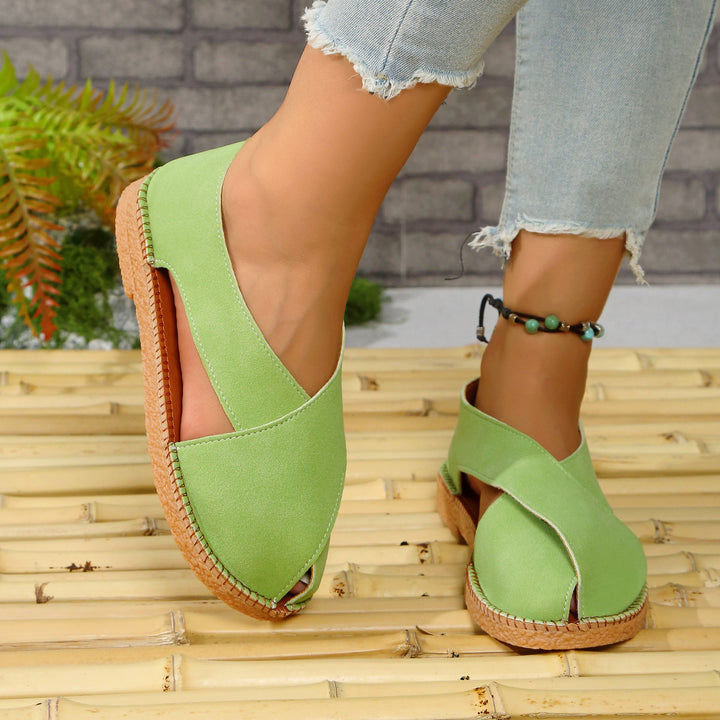 Women's Comfortable Closed-Toe Sandals – Lightweight Easy Slip-On Summer Shoes