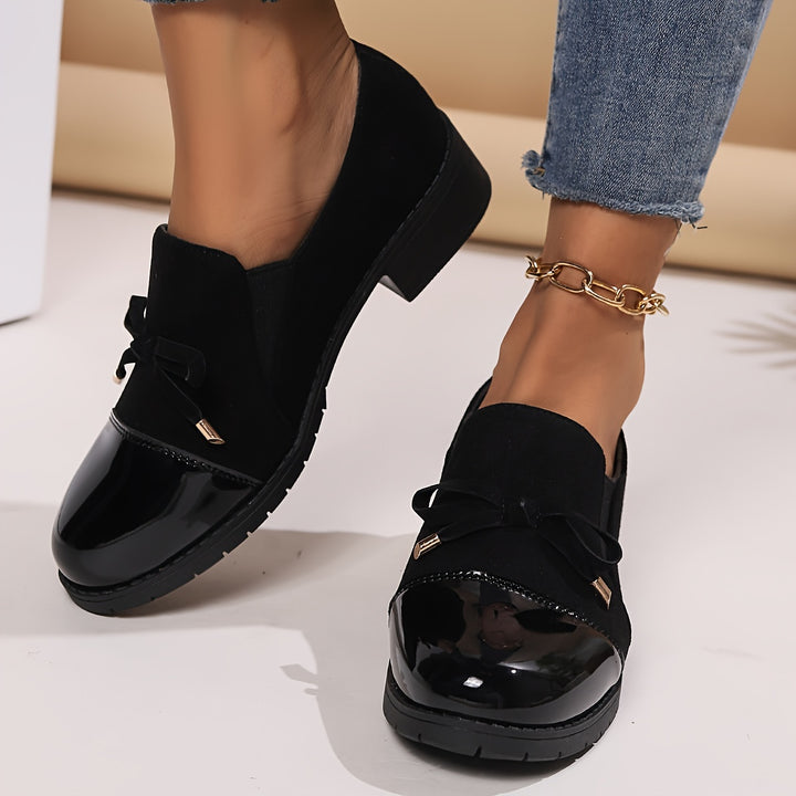 Women's Comfortable Slip-On Loafers – Low Heel Round Toe Everyday Shoes