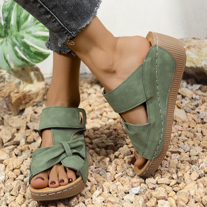 2026 Breathable Wedge Cutout Sandals – Comfortable Summer Walking Sandals for Women