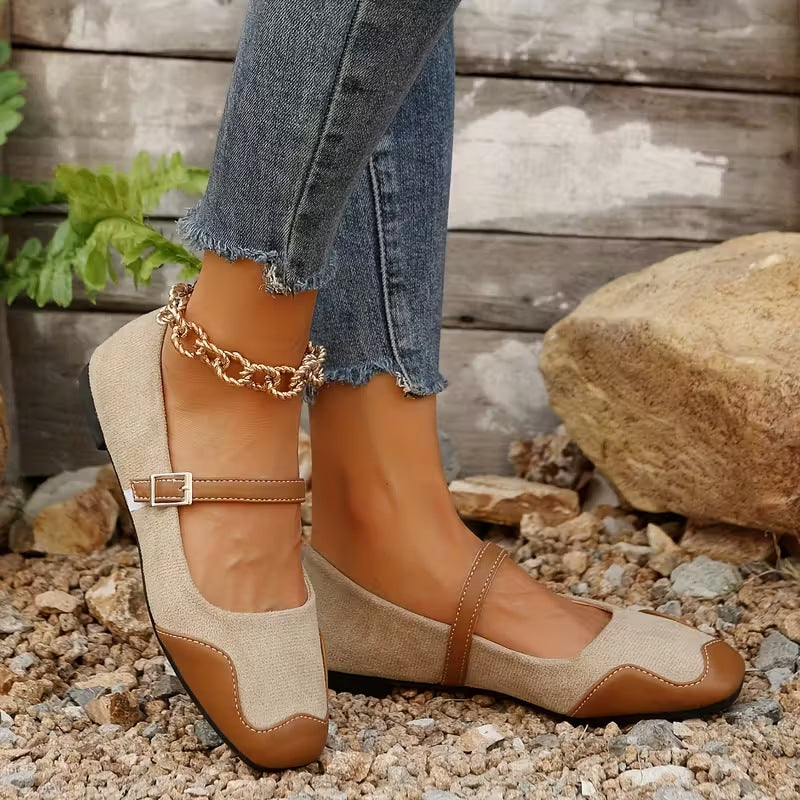 Mary Jane Flats – Soft Comfortable Square Toe Shoes for Women