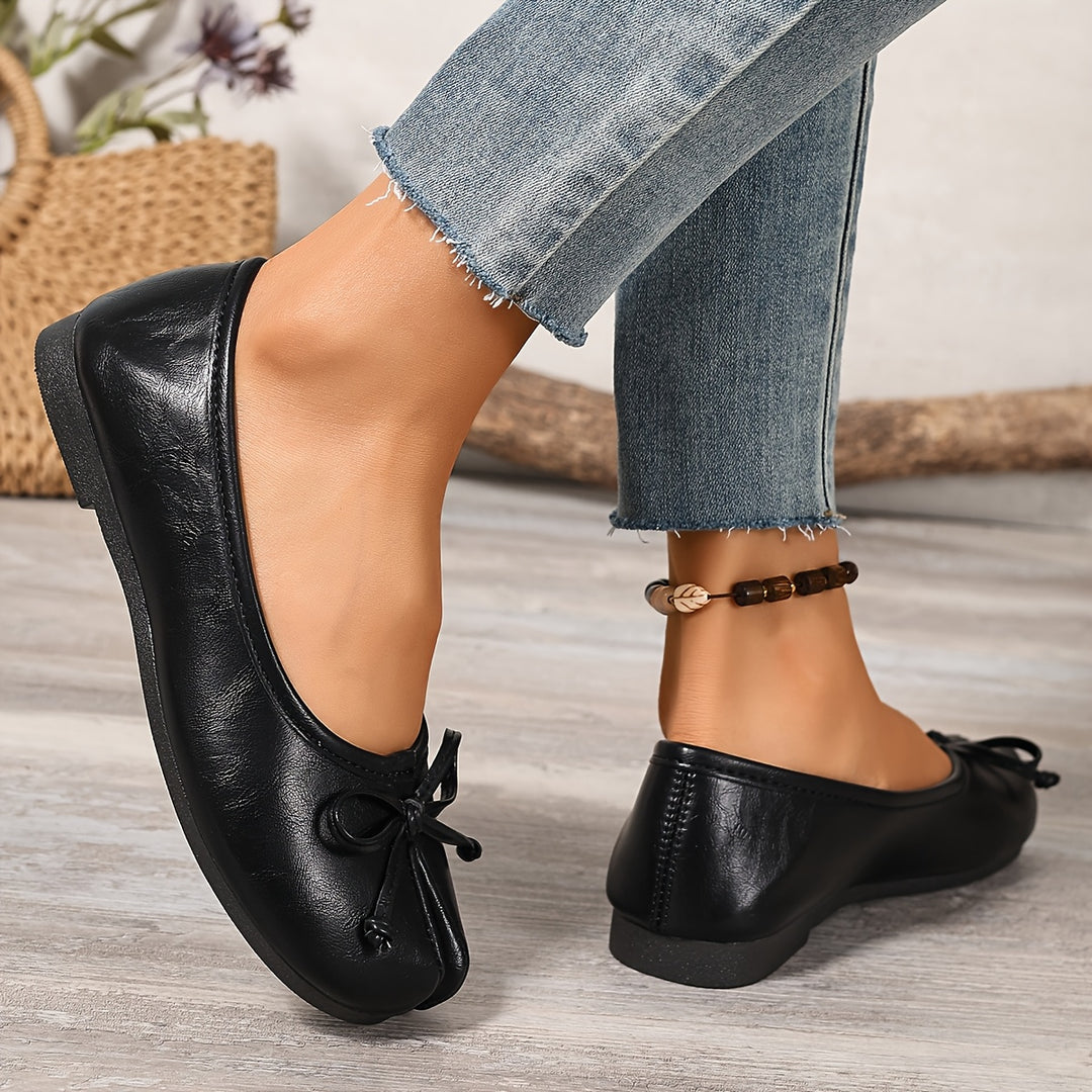 Women's Vintage Bow Ballet Flats