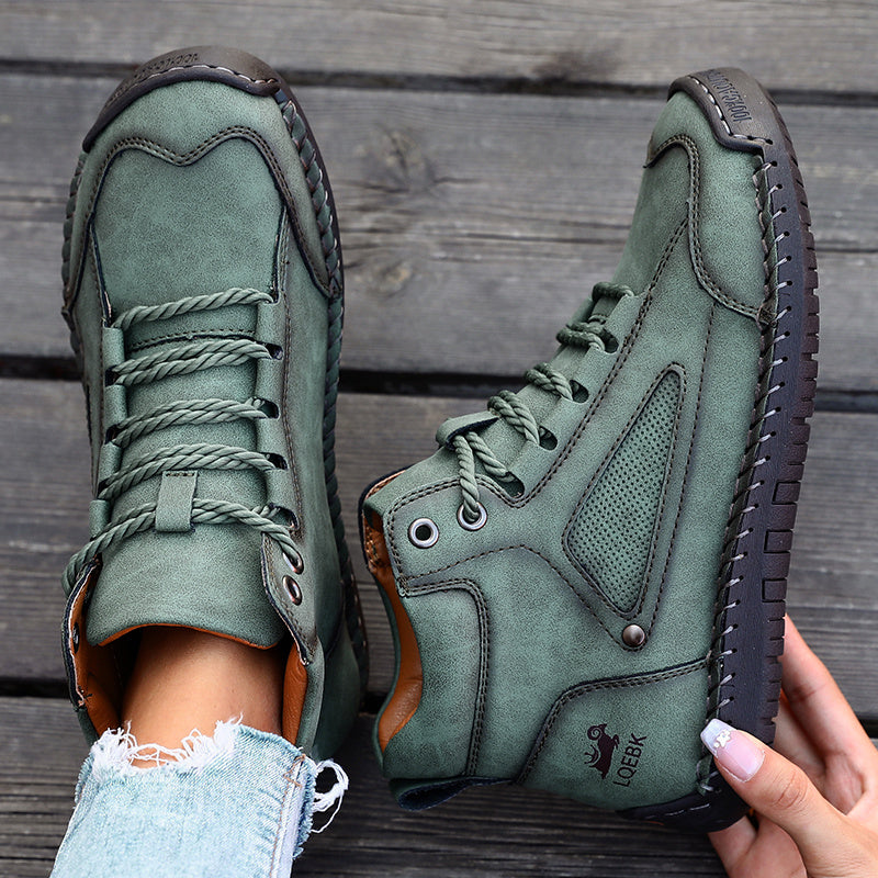 Women's Lace-Up Ankle Boots – Comfortable All-Season Walking Shoes