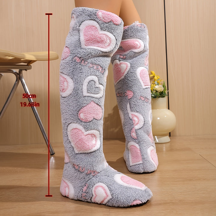 Women's Soft Over-the-Knee House Boots-Soft Comfort with Quiet Non-Slip Sole