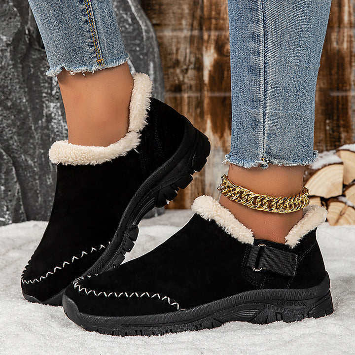 Women's Lightweight Hiking Boots – Wide-Width Comfort Boots with Non-Slip Sole for Fall & Winter
