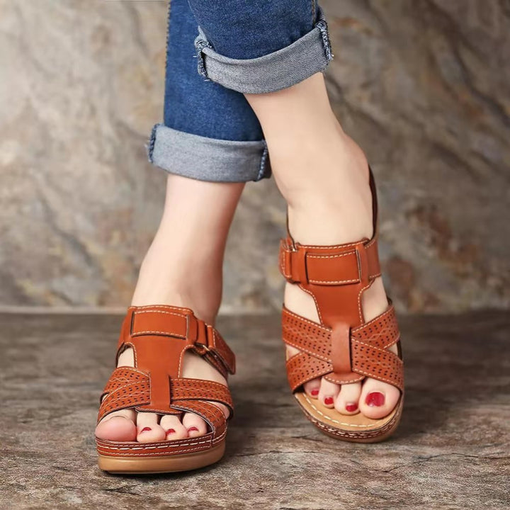 Retro Summer Wedge Sandals for Women – Chic, Lightweight & Supportive