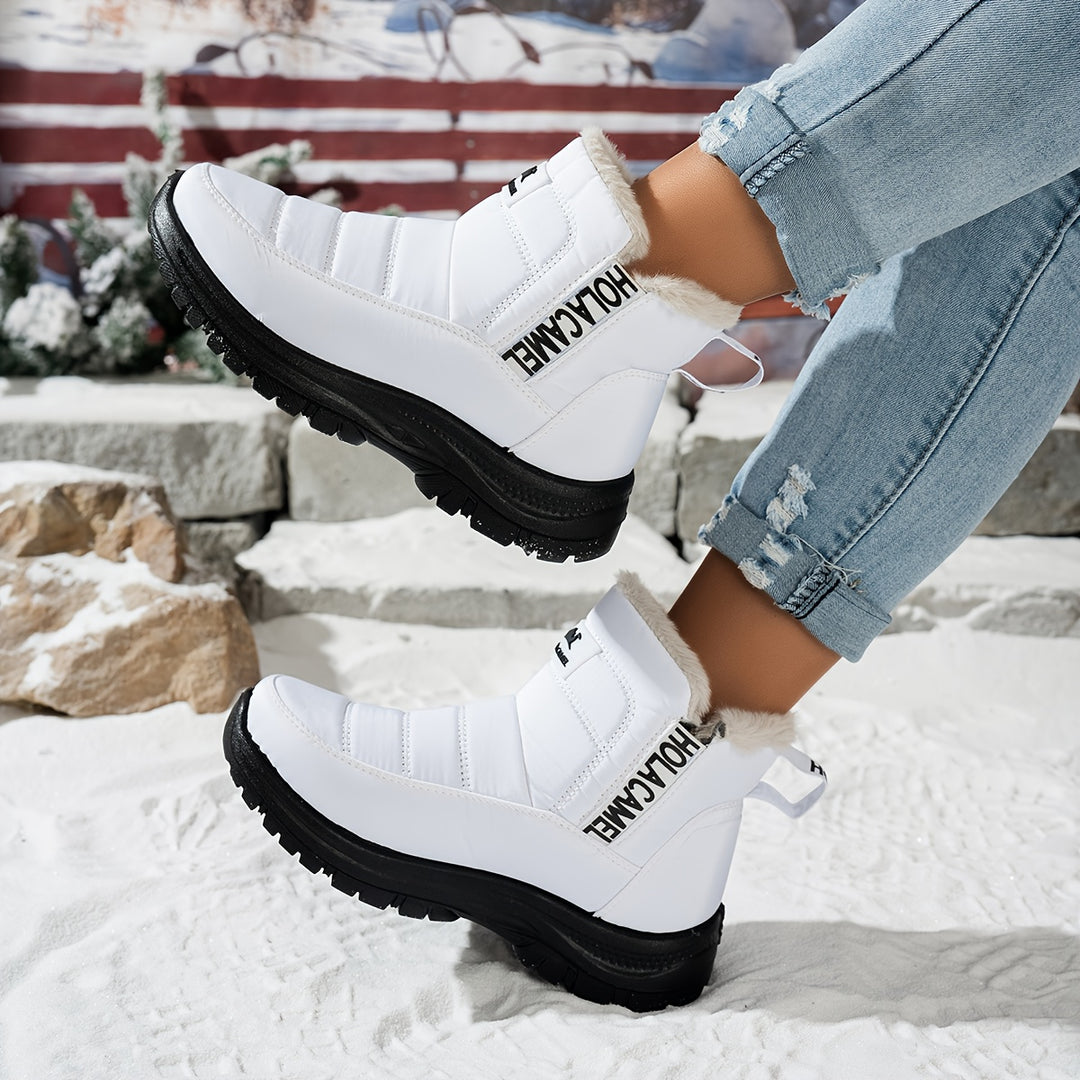 Women's Durable Fleece-Lined Boots – Warm, Wear-Resistant & Easy to Walk In