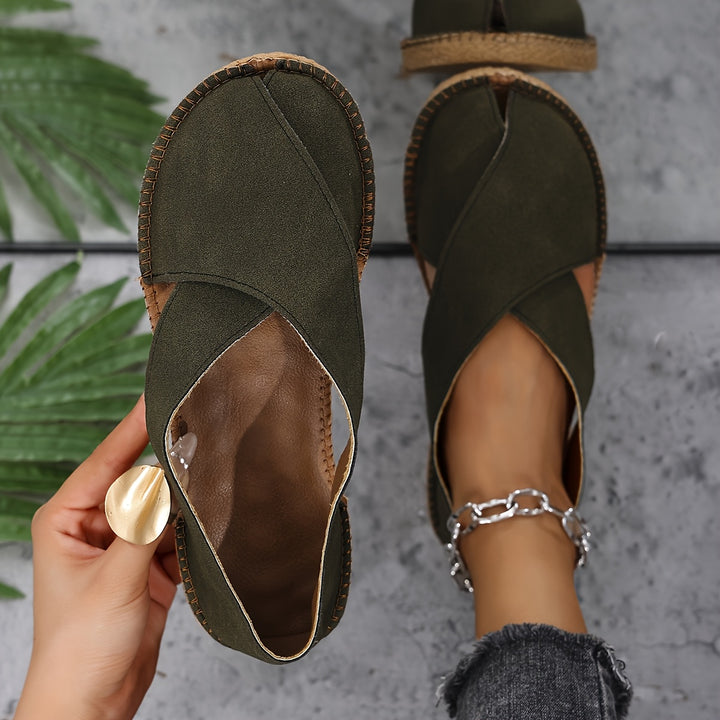 Women's Comfortable Closed-Toe Sandals – Lightweight Easy Slip-On Summer Shoes