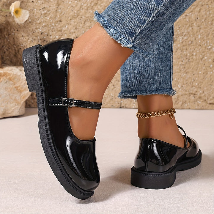 Women's Mary Jane Shoes – Comfortable Round Toe Strap Shoes