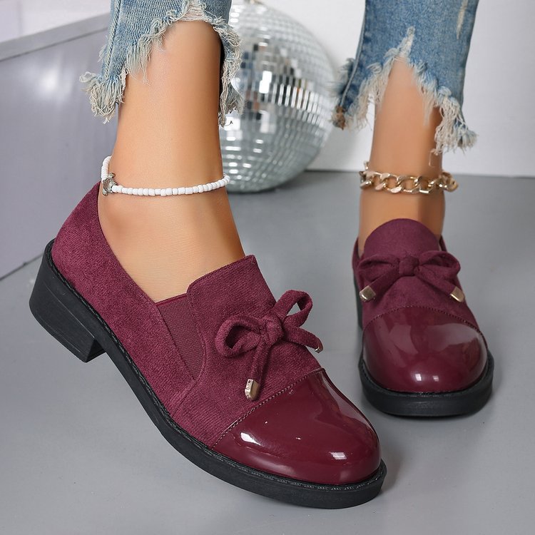 Women's Comfortable Slip-On Loafers – Low Heel Round Toe Everyday Shoes