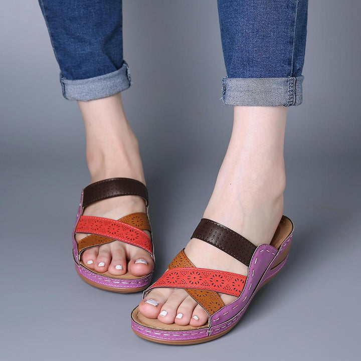 Cushioned Platform Comfort Sandals – Supportive Slip-On for All-Day Walking