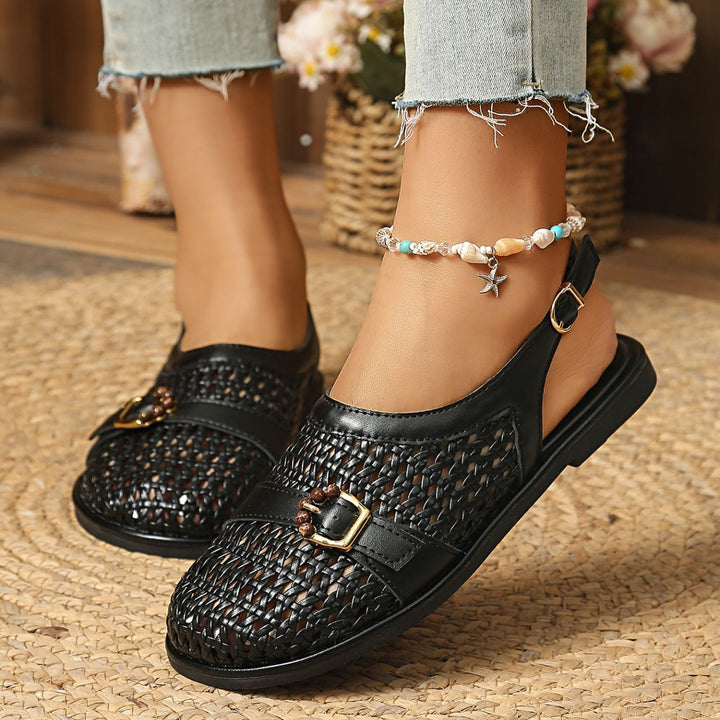 Breathable Cutout Comfort Shoes – Soft Leather Slip-Ons for All-Day Support