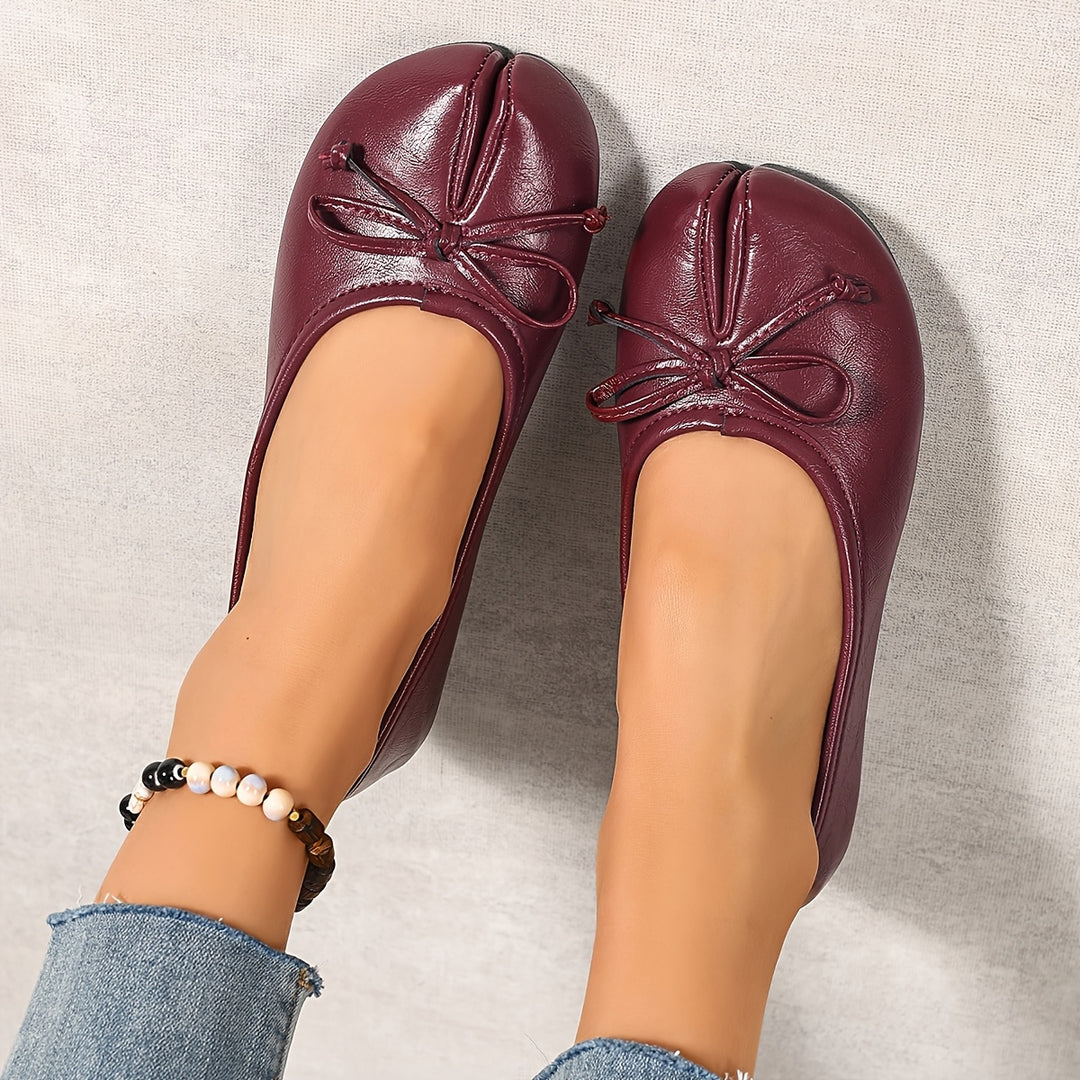 Women's Vintage Bow Ballet Flats