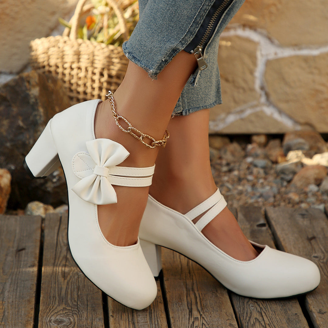 Vintage Bow Mary Jane Shoes
