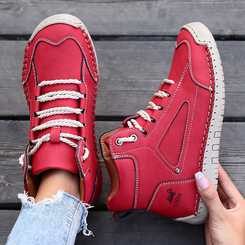 Women's Lace-Up Ankle Boots – Comfortable All-Season Walking Shoes