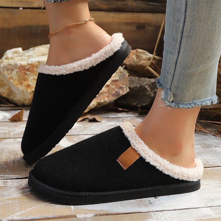 Women's Warm Plush Slippers – Cloud-Soft Comfort with Thick Non-Slip Sole for Indoor & Outdoor Wear
