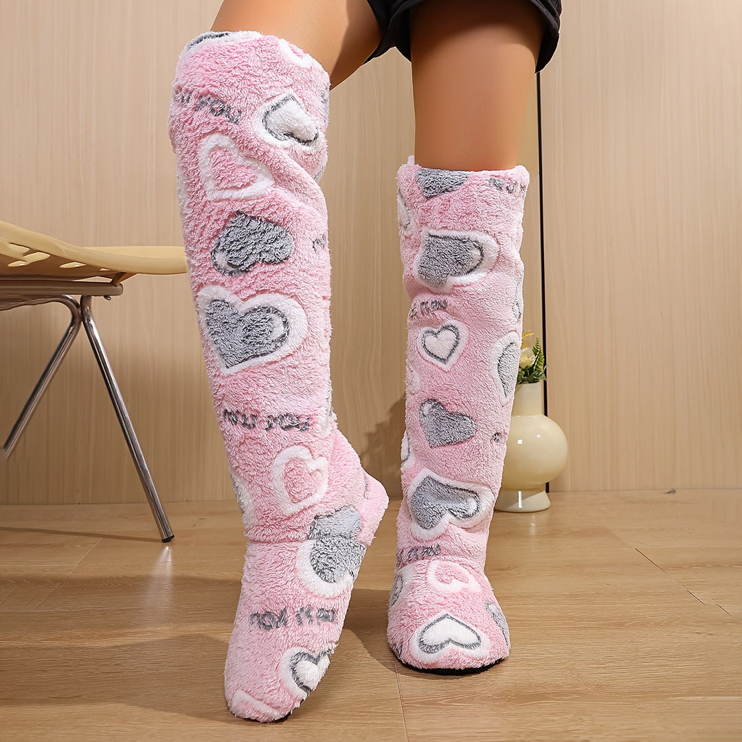 Women's Soft Over-the-Knee House Boots-Soft Comfort with Quiet Non-Slip Sole