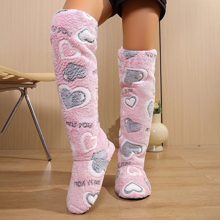 Women's Soft Over-the-Knee House Boots-Soft Comfort with Quiet Non-Slip Sole