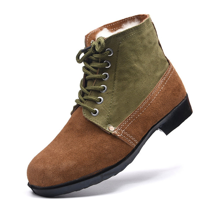 Women's Winter Farm & Ranch Boots – Warm Wool-Lined Leather Boots with Slip-Resistant Sole
