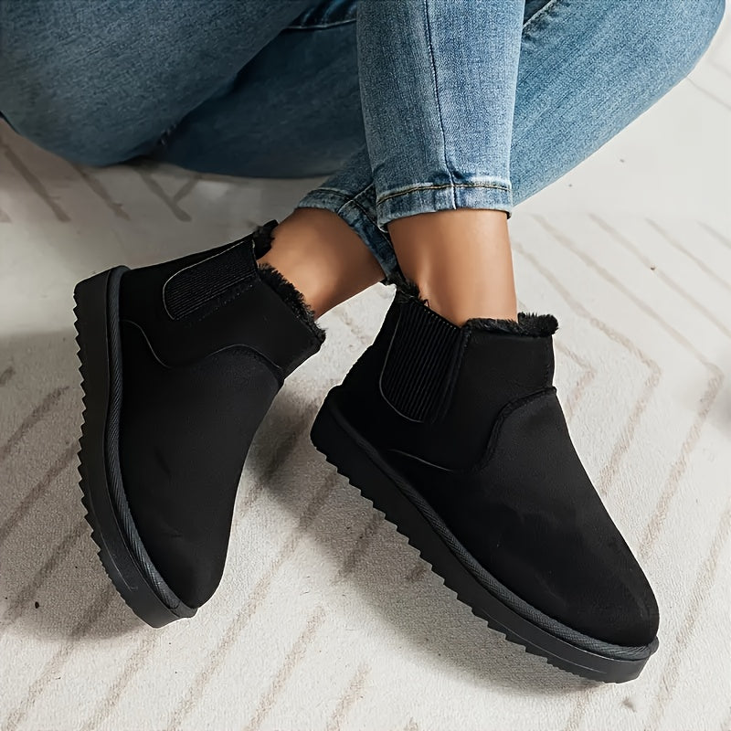 Women's Cozy Slip-On Winter Ankle Boots – Warm Lined, Non-Slip & Easy On/Off Comfort Shoes