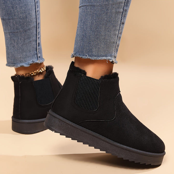 Women's Cozy Slip-On Winter Ankle Boots – Warm Lined, Non-Slip & Easy On/Off Comfort Shoes