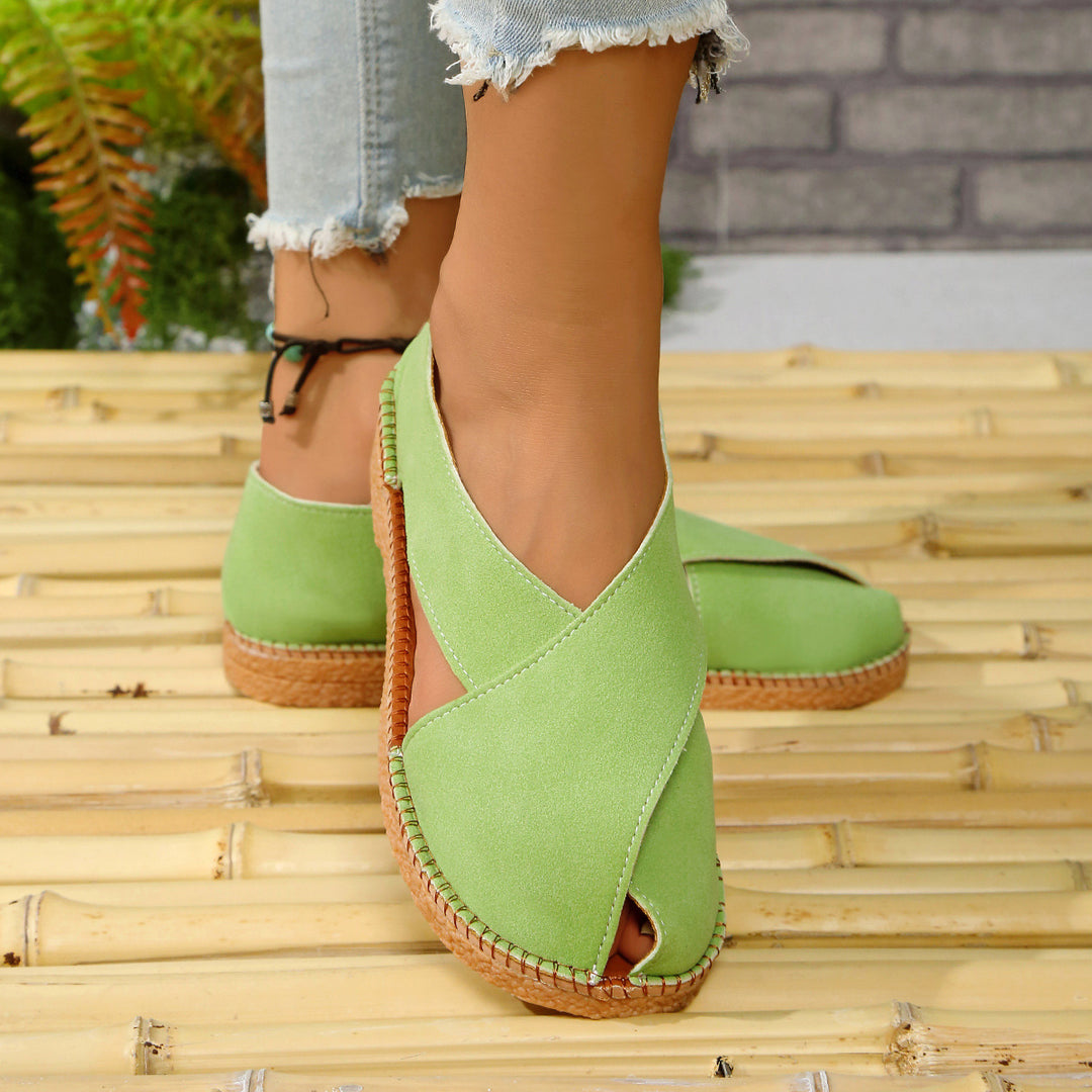 Women's Comfortable Closed-Toe Sandals – Lightweight Easy Slip-On Summer Shoes