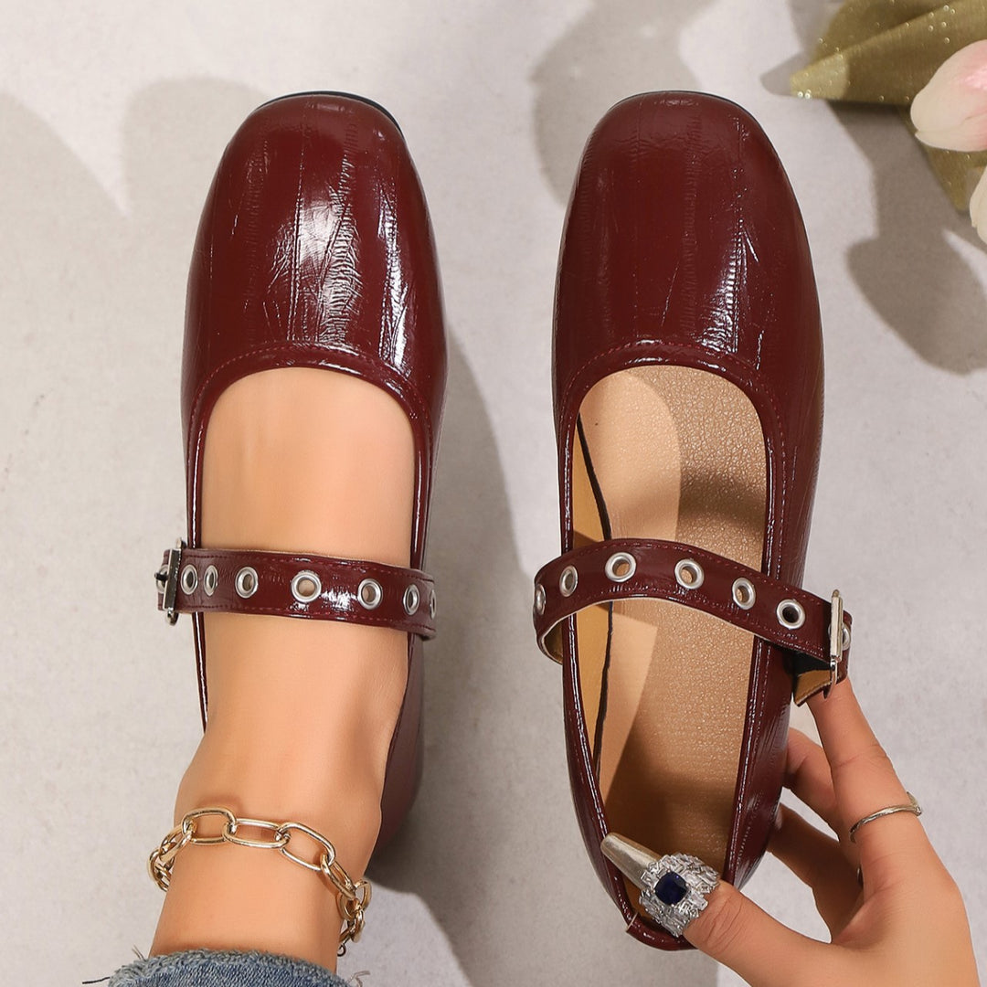 Women's Comfortable Mary Jane Flats – Soft Round Toe Strap Shoes
