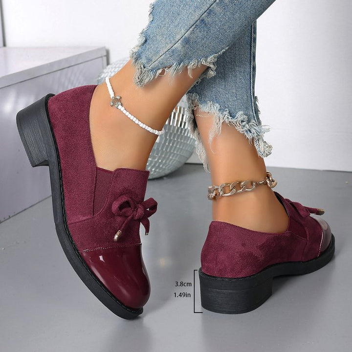 Women's Comfortable Slip-On Loafers – Low Heel Round Toe Everyday Shoes