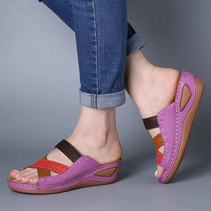 Cushioned Platform Comfort Sandals – Supportive Slip-On for All-Day Walking