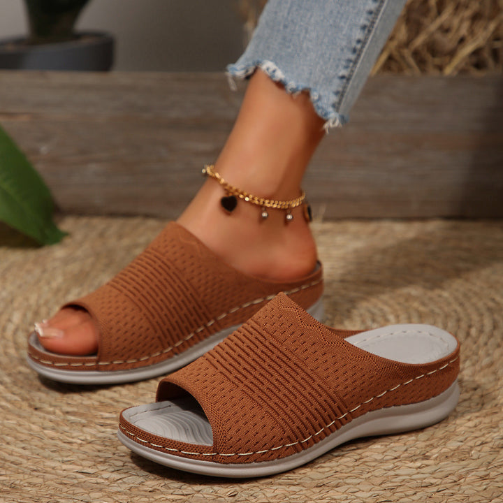 Women's Soft Knit Air-Cushion Sandals – Lightweight & Breathable Comfort Fit