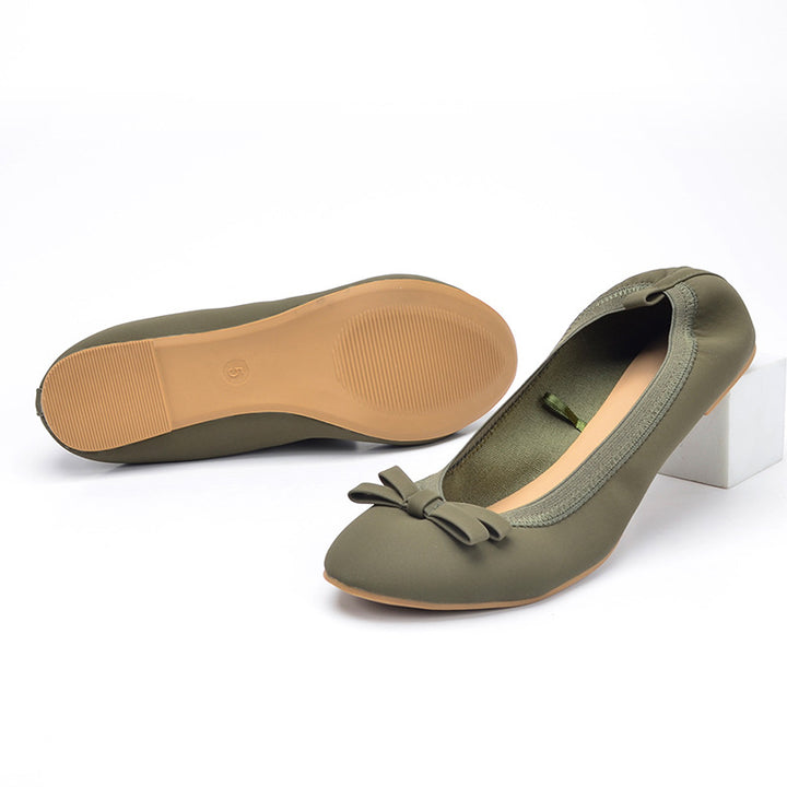 Women's Ballet Flats – Comfortable Bow Slip-On Shoes for Walking & Daily Style