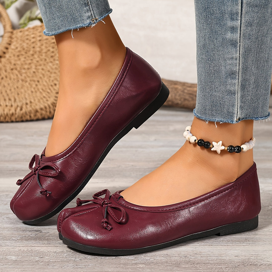 Women's Vintage Bow Ballet Flats