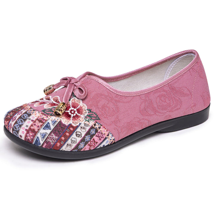 Women's Comfortable Embroidered Walking Flats-Autumn Vintage Floral Flats