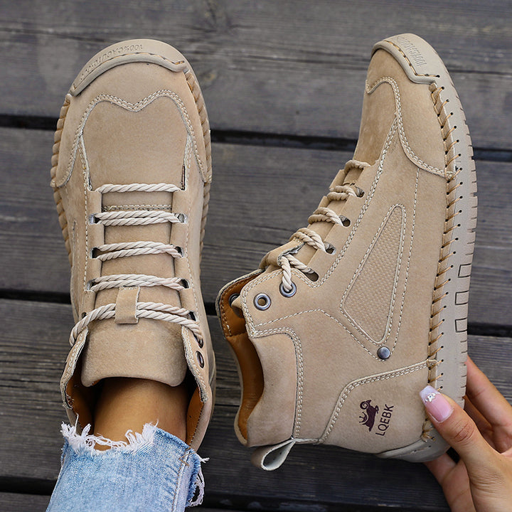 Women's Lace-Up Ankle Boots – Comfortable All-Season Walking Shoes