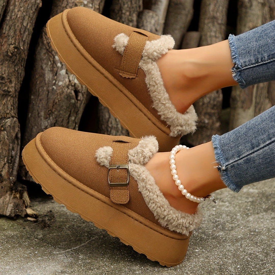Women's Warm & Comfortable Mules – Soft Plush-Lined Shoes
