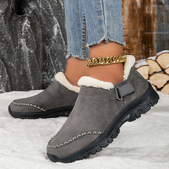 Women's Lightweight Hiking Boots – Wide-Width Comfort Boots with Non-Slip Sole for Fall & Winter