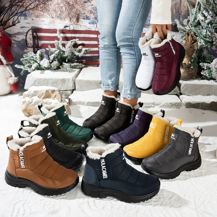 Women's Durable Fleece-Lined Boots – Warm, Wear-Resistant & Easy to Walk In