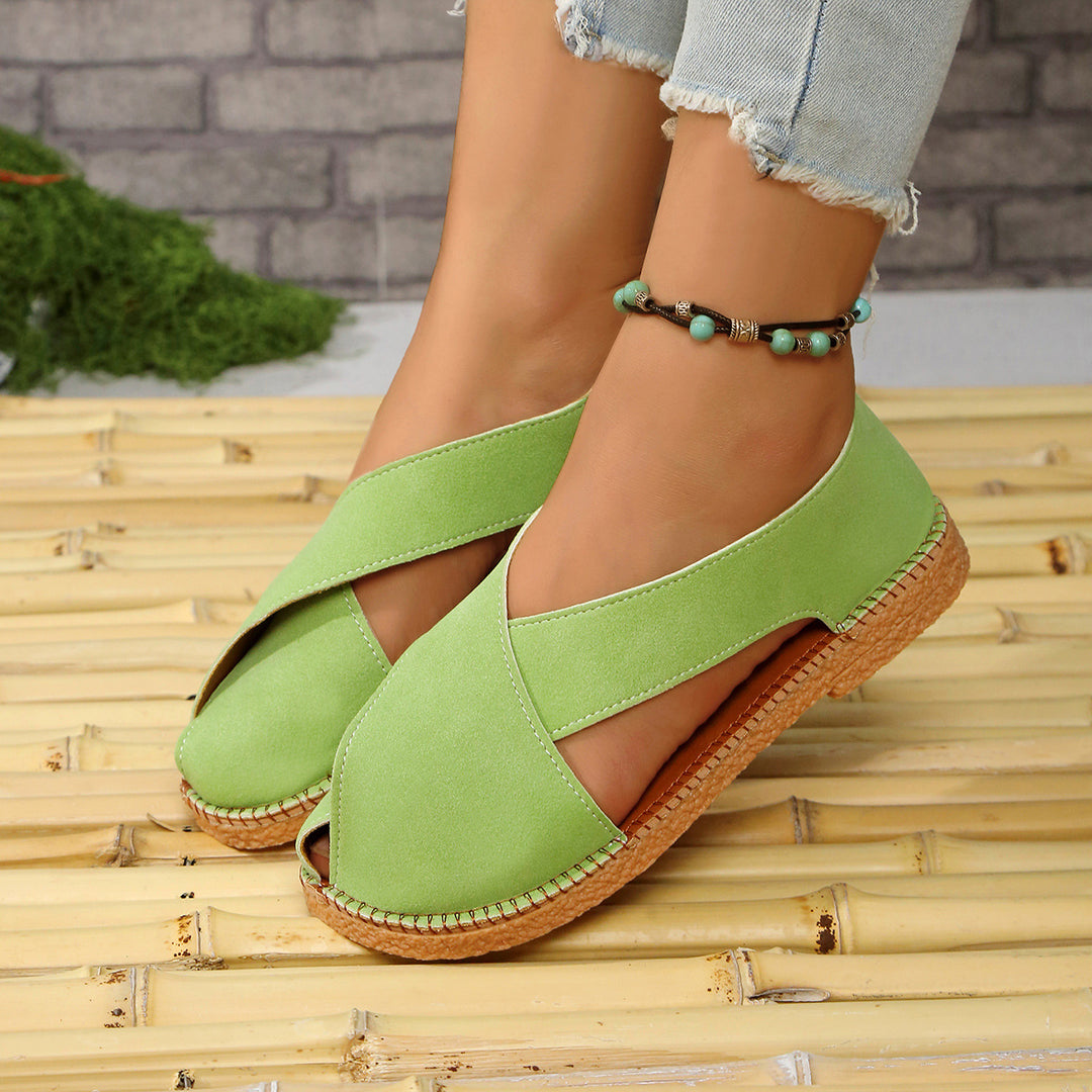 Women's Comfortable Closed-Toe Sandals – Lightweight Easy Slip-On Summer Shoes