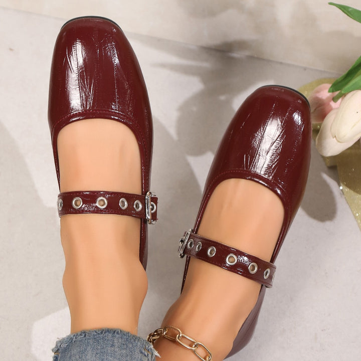 Women's Comfortable Mary Jane Flats – Soft Round Toe Strap Shoes