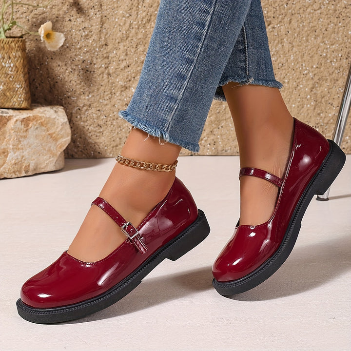 Women's Mary Jane Shoes – Comfortable Round Toe Strap Shoes