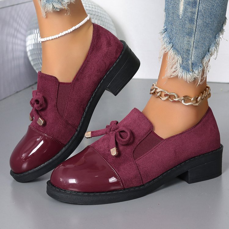 Women's Comfortable Slip-On Loafers – Low Heel Round Toe Everyday Shoes