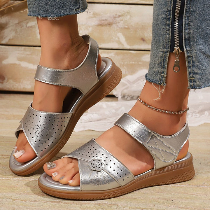 Comfort Hook-and-Loop Sandals – Soft Cushioned Walking Sandals for Women