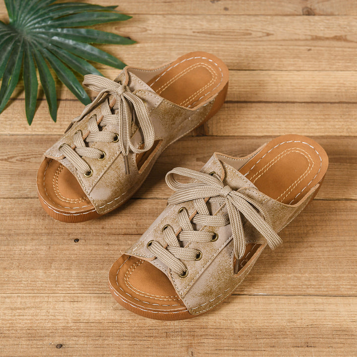 Women's Vintage Comfort Flat Sandals –Comfortable Wedge Summer Slippers
