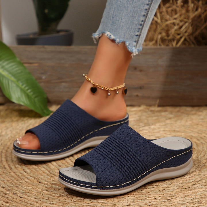 Women's Soft Knit Air-Cushion Sandals – Lightweight & Breathable Comfort Fit